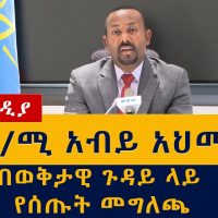 Ethiopia: ጠ/ሚ ዐቢይ አህመድ በወቅታዊ ጉዳይ ላይ የሰጡት መግለጫ | Abiy Ahmed on Current Situation