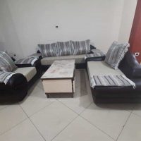 Comfy Black and Gray Sectional Sofa