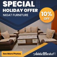 Brown and White Leather Imitation Sectional Sofa