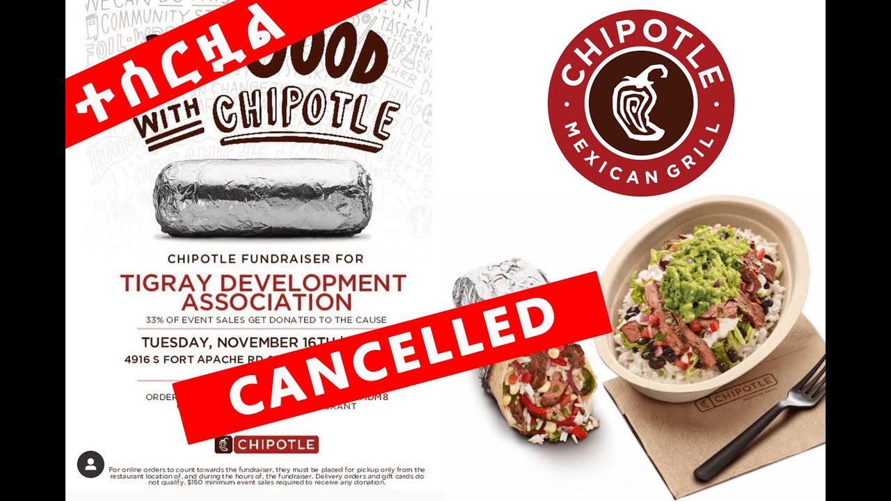 Chipotle Cancelled TPLF Supporters Fundraising Event