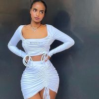 Our Angel  wearing HERONFASHION – Long Sleeve drawstring top  and Side Drawstrin Habesha Girls
