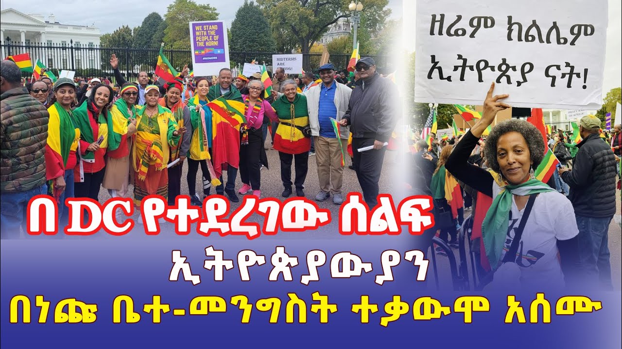 [ከአሜሪካ] ኢትዮጵያውያን በጆ ባይደን ፊት ተቃውሞ አሰሙ | Ethiopians Rally | Washington DC | October 2022 - Addis Daily