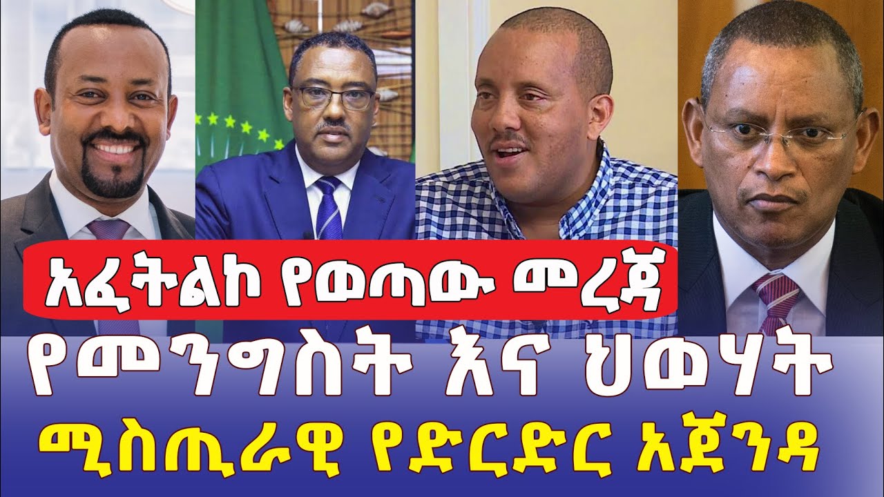 [አፈትልኮ የወጣው መረጃ] የመንግስት እና ህወሃት ሚስጢራዊ የድርድር አጀንዳ | Ethiopia | TPLF | PM Abiy Ahmed